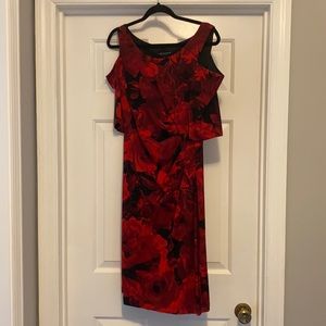Red floral dress